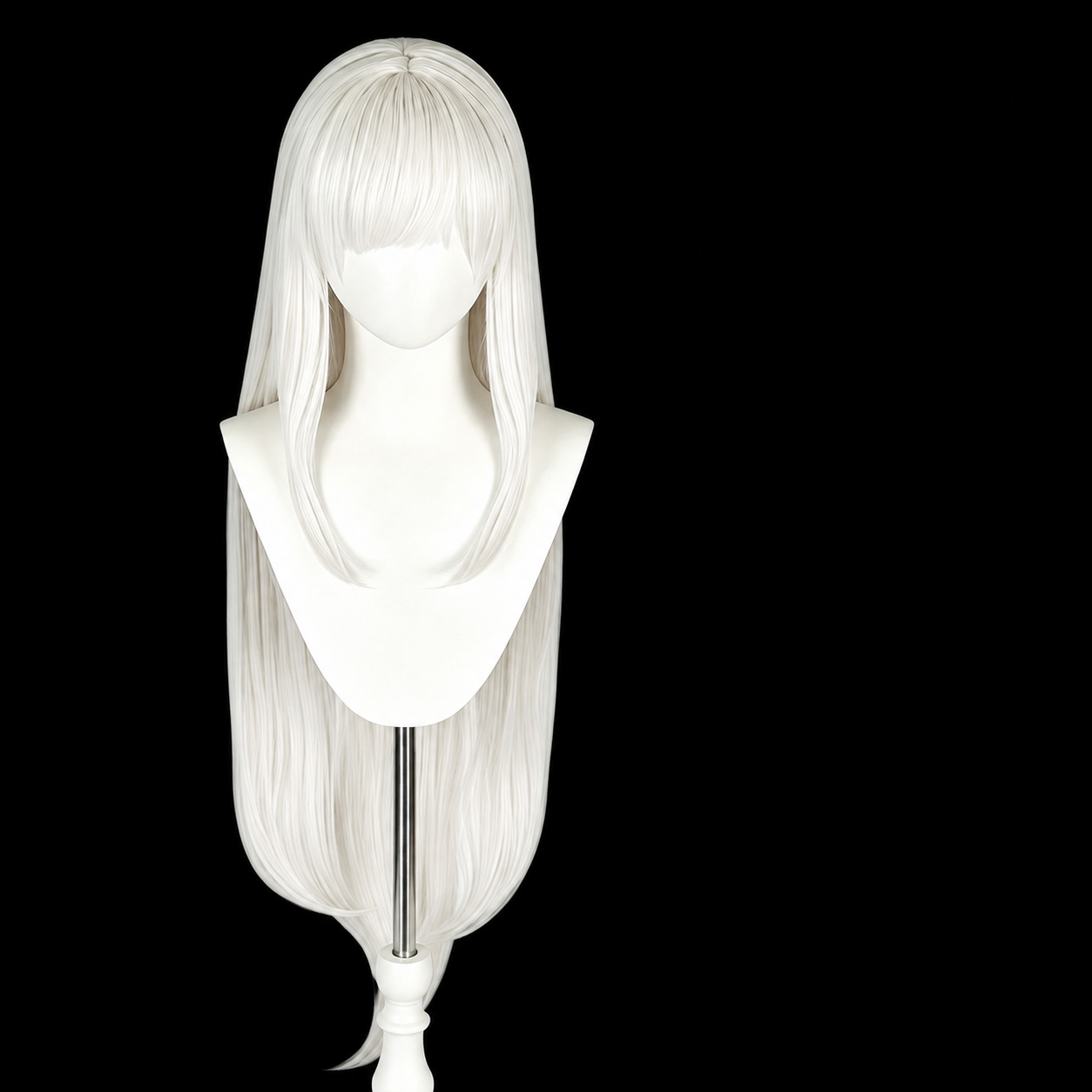 95cm Long Silver White  Re: Life in a Different World from Zero Emilia Heat Resistant Hair Cosplay Costume Wig