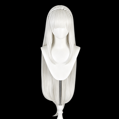 95cm Long Silver White  Re: Life in a Different World from Zero Emilia Heat Resistant Hair Cosplay Costume Wig