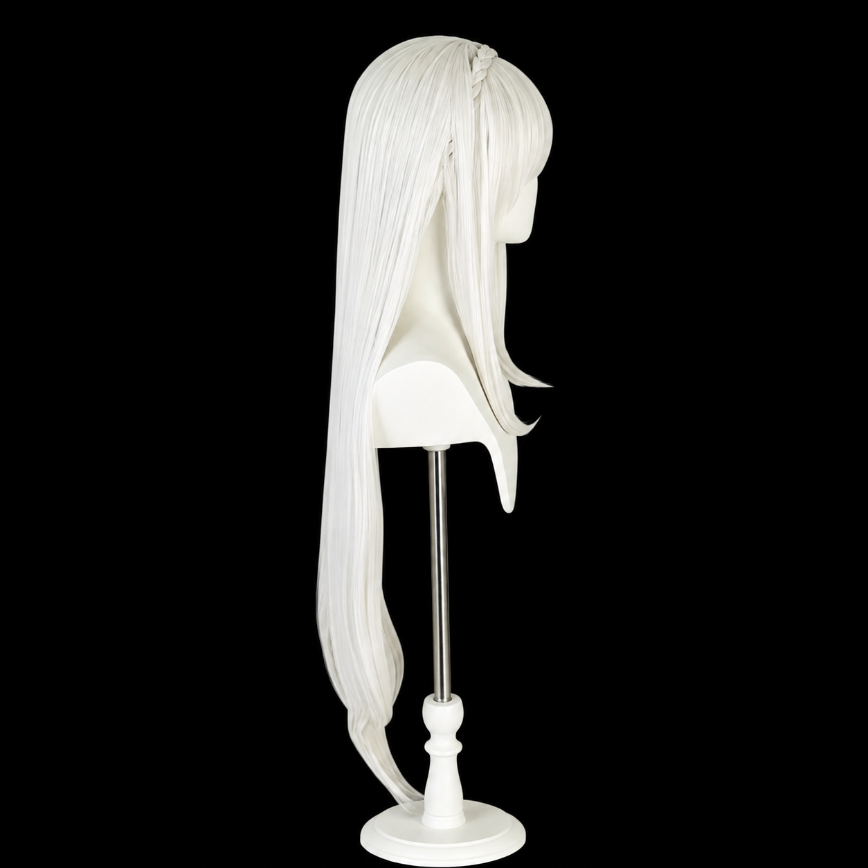 95cm Long Silver White  Re: Life in a Different World from Zero Emilia Heat Resistant Hair Cosplay Costume Wig