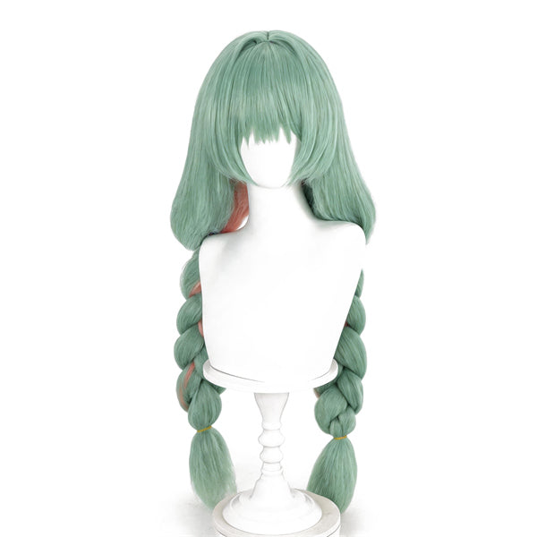 Phrolova Wuthering Waves Cosplay Wig Mint Green Pink Braided