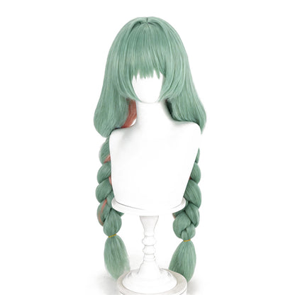 Phrolova Wuthering Waves Cosplay Wig Mint Green Pink Braided
