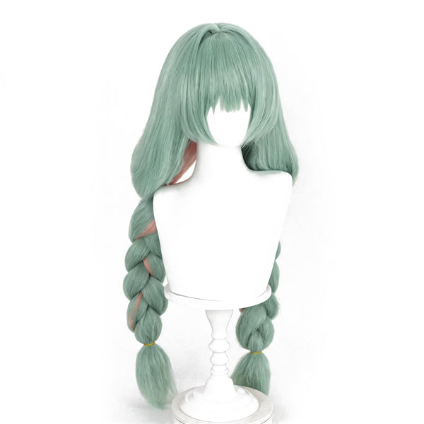 Phrolova Wuthering Waves Cosplay Wig Mint Green Pink Braided