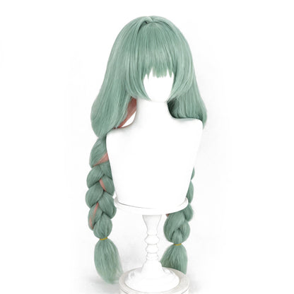 Phrolova Wuthering Waves Cosplay Wig Mint Green Pink Braided