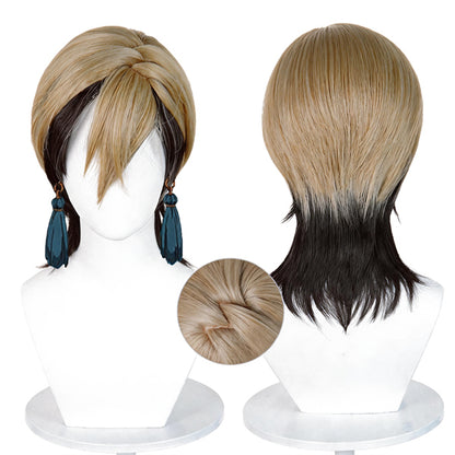 Zanka Nijiku Anime Cosplay Wig 42cm Short Mixed Color